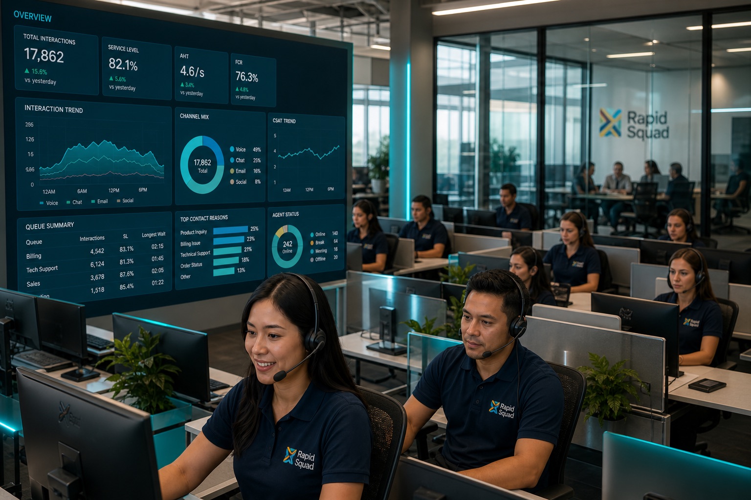 Rapid Squad branded operations floor